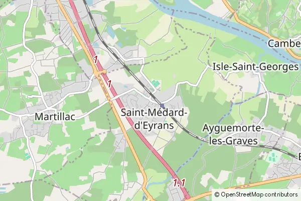 Mapa Saint-Médard-d’Eyrans