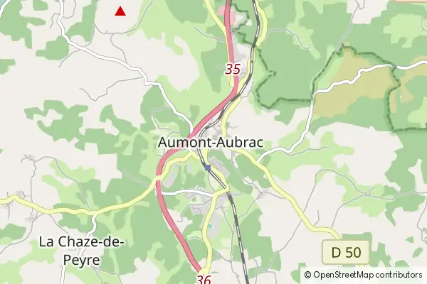 Mapa Aumont Aubrac