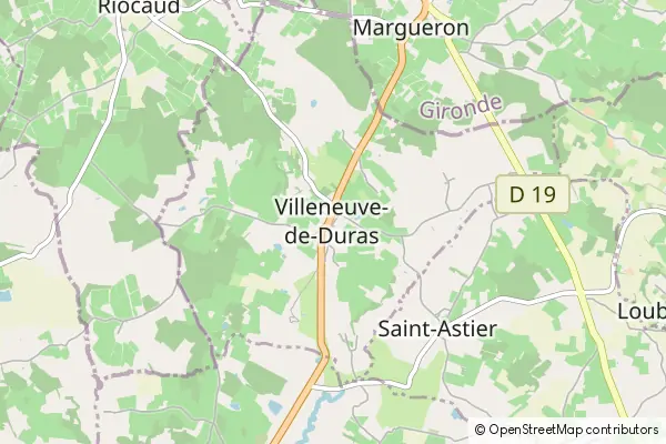 Mapa Villeneuve-de-Duras