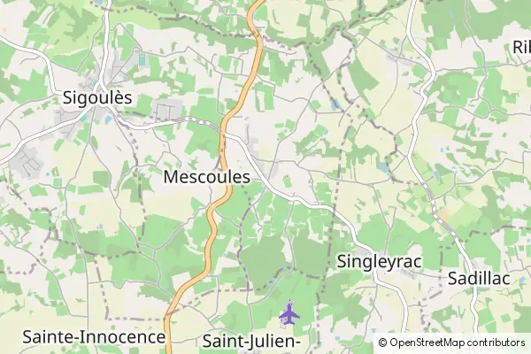 Mapa Flaugeac