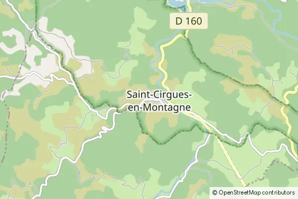 Mapa Saint-Cirgues-en-Montagne