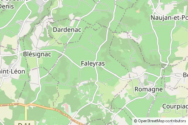 Mapa Faleyras