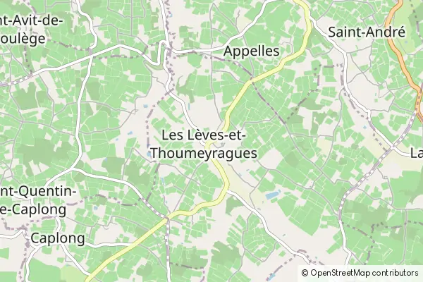 Mapa Les Lèves-et-Thoumeyragues