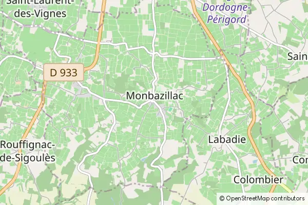 Mapa Monbazillac