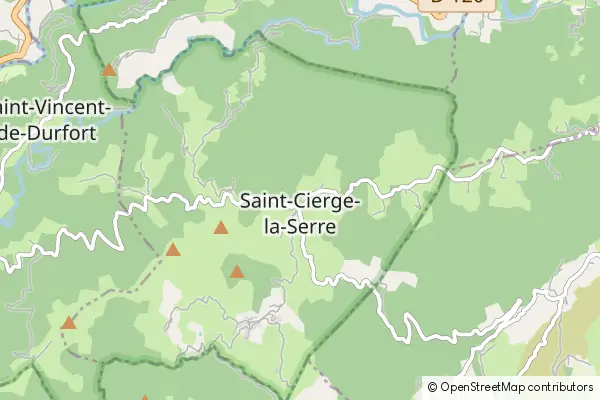 Mapa Saint-Cierge-la-Serre