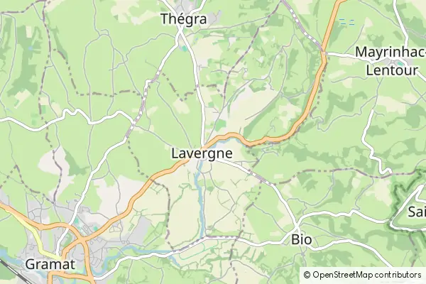 Mapa Lavergne