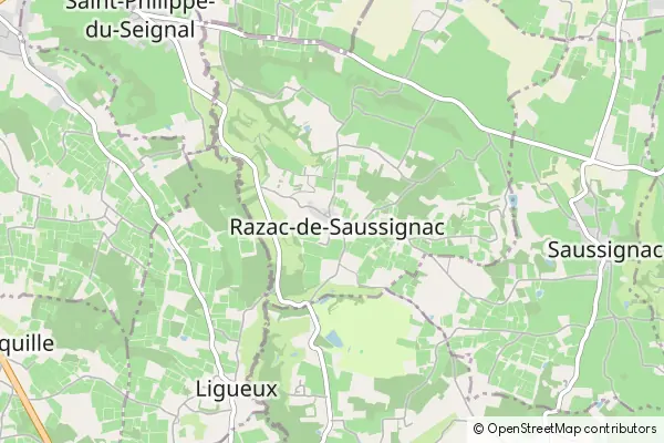 Mapa Razac-de-Saussignac