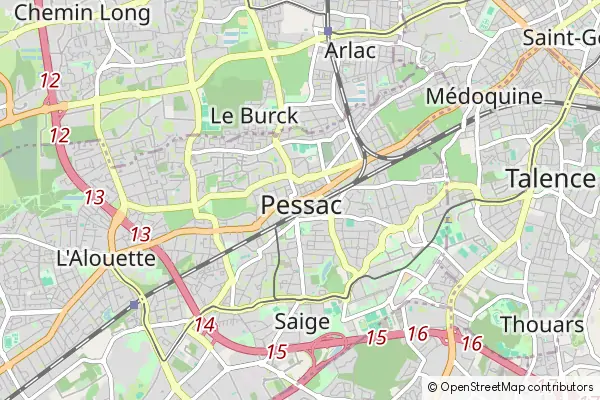 Mapa Pessac