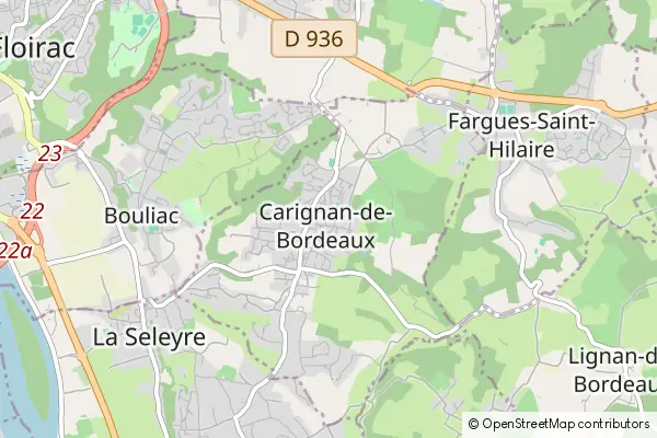 Mapa Carignan-de-Bordeaux