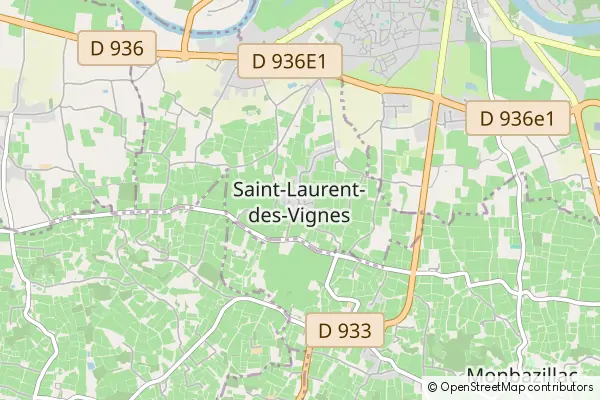 Mapa Saint-Laurent-des-Vignes