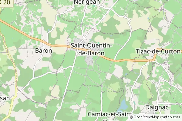 Mapa Saint-Quentin-de-Baron