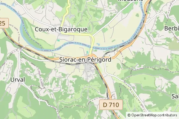 Mapa Siorac-en-Périgord