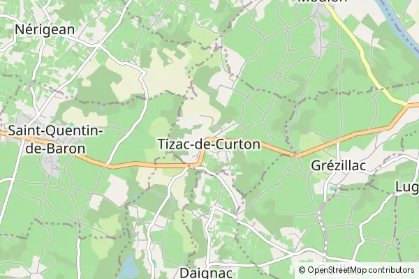 Mapa Tizac-de-Curton