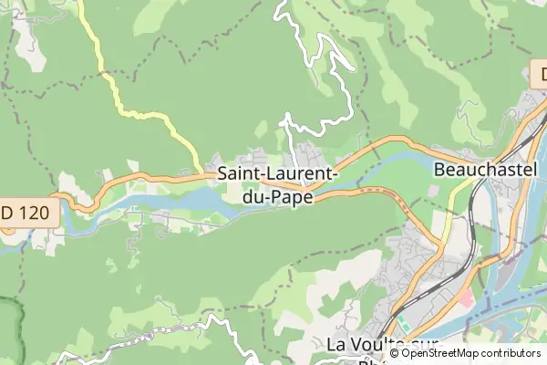 Mapa Saint-Laurent-du-Pape