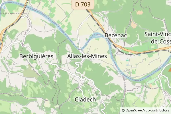 Mapa Allas-les-Mines