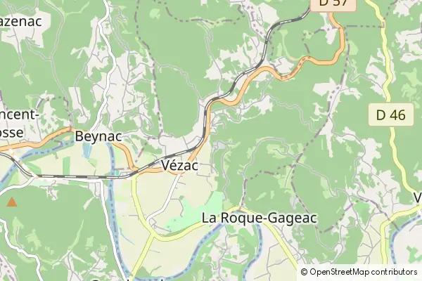 Mapa Vézac