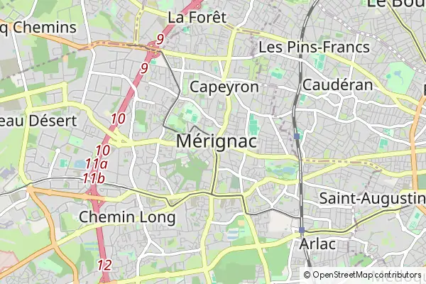 Mapa Mérignac