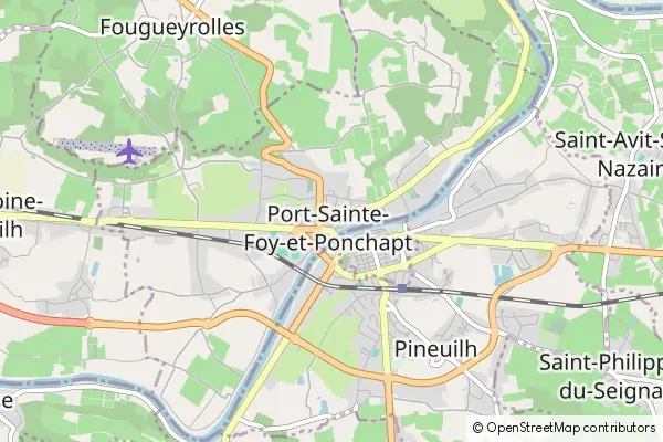 Mapa Port Sainte Foy et Ponchapt