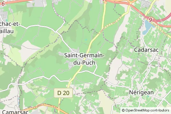 Mapa Saint-Germain-du-Puch