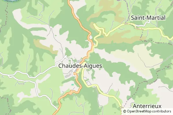 Mapa Chaudes-Aigues