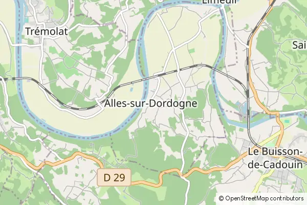 Mapa Alles-sur-Dordogne