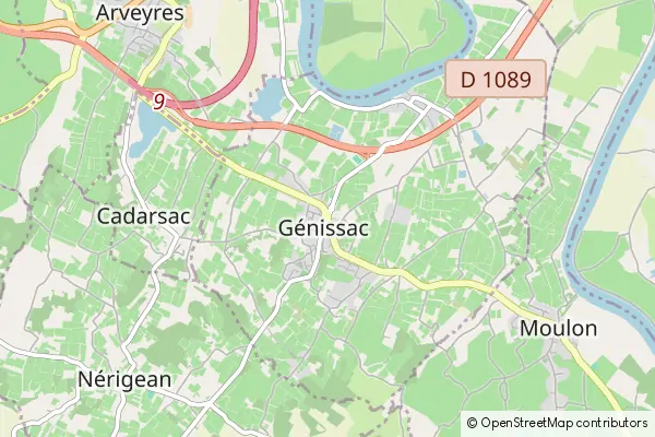 Mapa Génissac