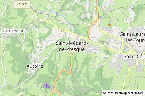 Mapa Saint-Médard-de-Presque