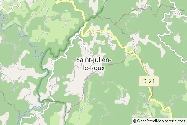 Mapa Saint-Julien-le-Roux