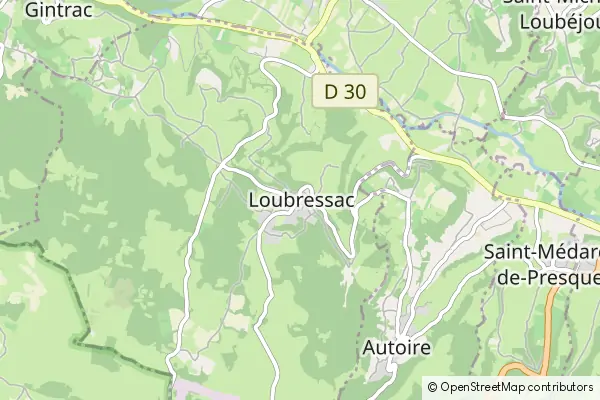 Mapa Loubressac