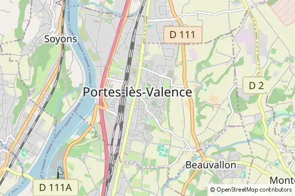 Mapa Portes-lès-Valence