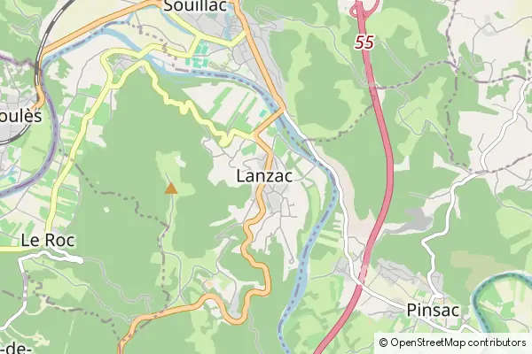 Mapa Lanzac