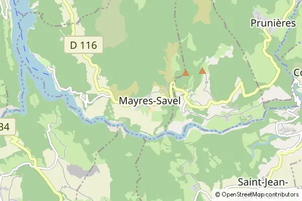 Mapa Mayres-Savel