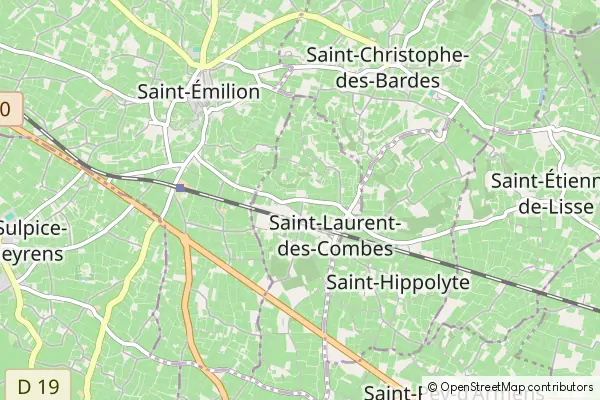 Mapa Saint-Laurent-des-Combes