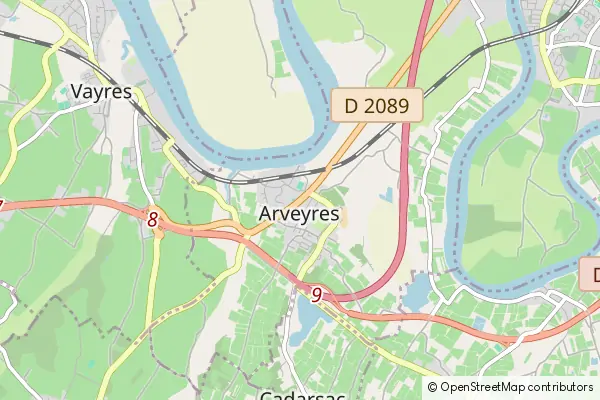 Mapa Arveyres