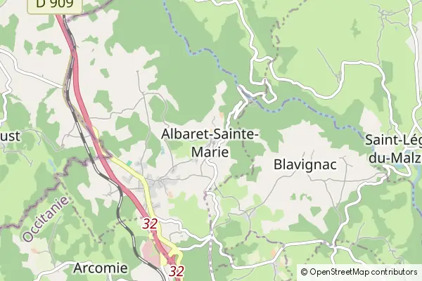 Mapa Albaret-Sainte-Marie