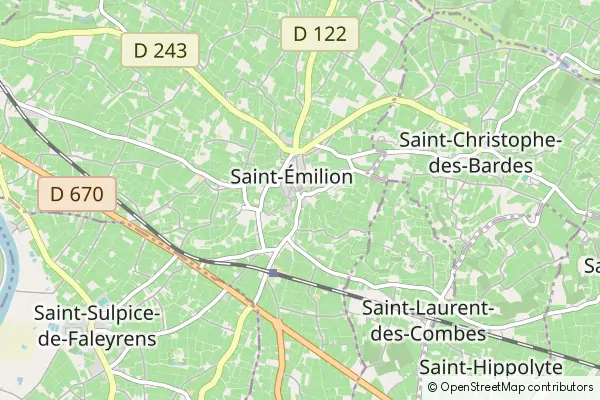 Mapa Saint-Émilion