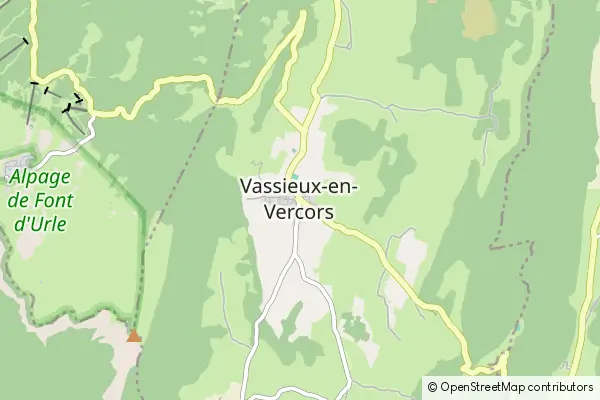 Mapa Vassieux-en-Vercors