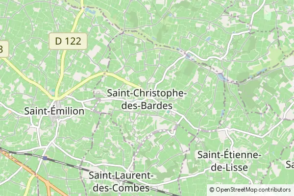 Mapa Saint-Christophe-des-Bardes