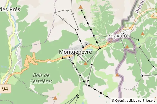 Mapa Montgenèvre