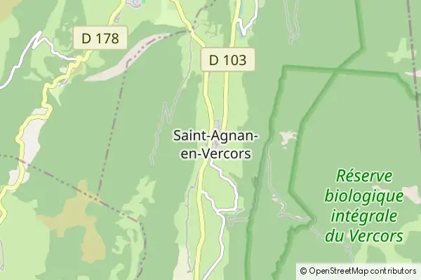 Mapa Saint-Agnan-en-Vercors