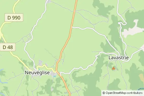 Mapa Neuveglise-sur-Truyere