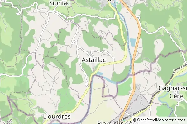 Mapa Astaillac