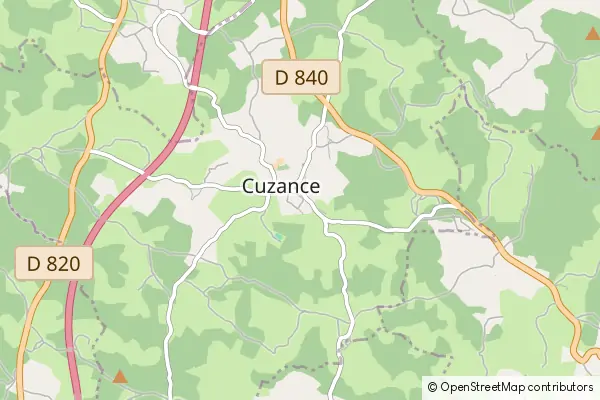 Mapa Cuzance