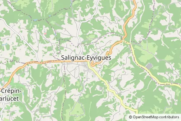 Mapa Salignac-Eyvigues