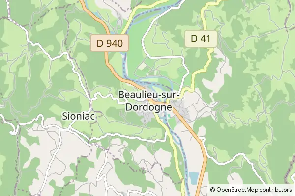 Mapa Beaulieu-sur-Dordogne