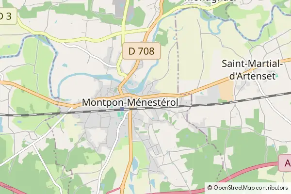 Mapa Montpon-Ménestérol