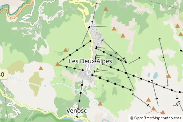 Mapa Les Deux-Alpes