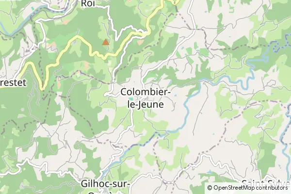 Mapa Colombier-le-Jeune