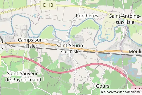 Mapa Saint-Seurin-sur-l'Isle