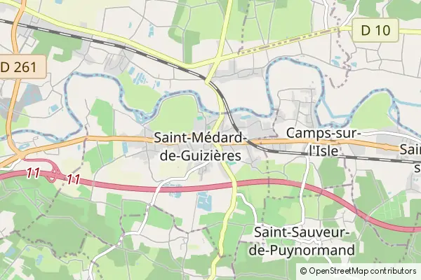 Mapa Saint-Médard-de-Guizières